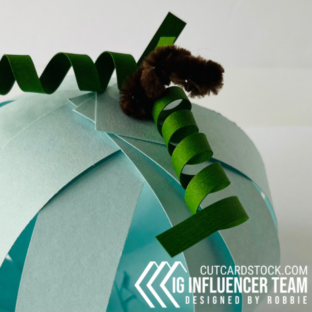 Pumpkin table decor using CutCardStock