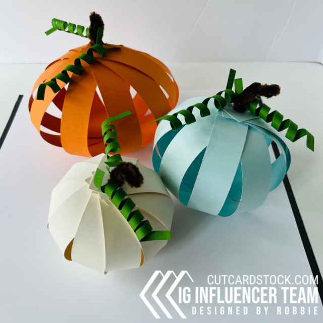Pumpkin table decor using CutCardStock