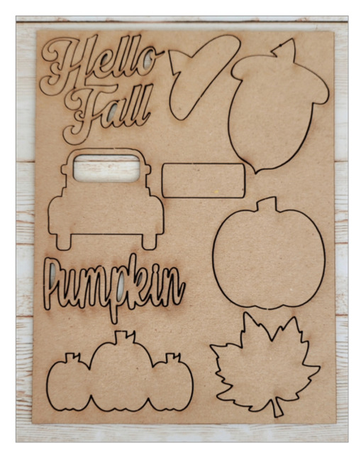 Fall embellishment punch out cards for Clear Scraps
