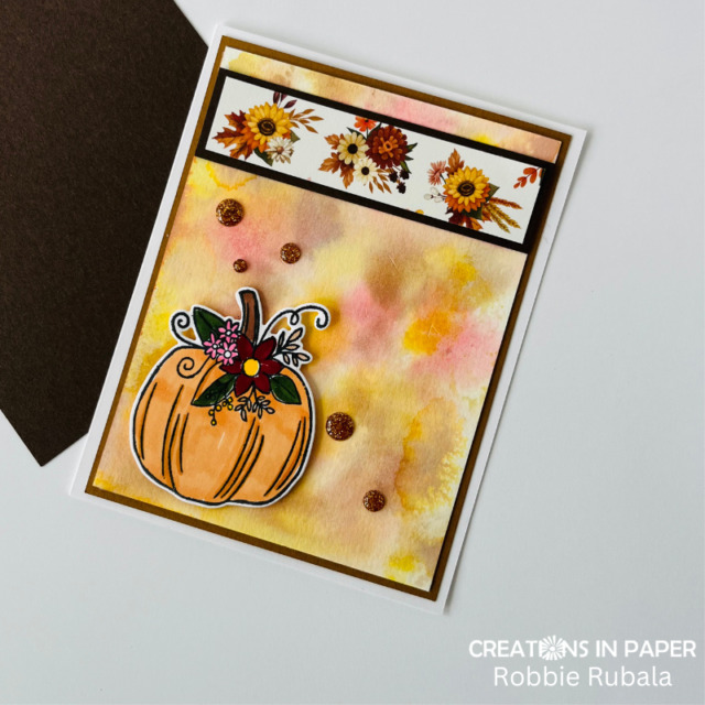 Smooshed background Fall card