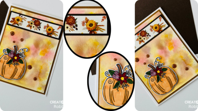 Smooshed background Fall card