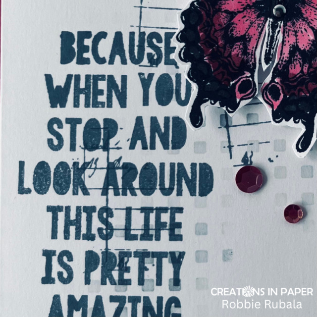 Stenciled and stamped background idea