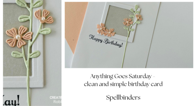 Anything Goes Saturday - clean and simple birthday card