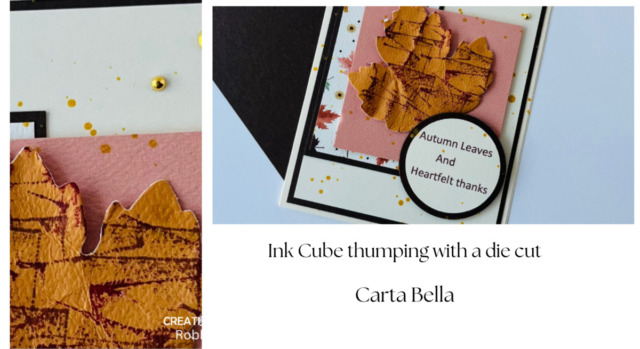 Ink cube thumping with a die cut