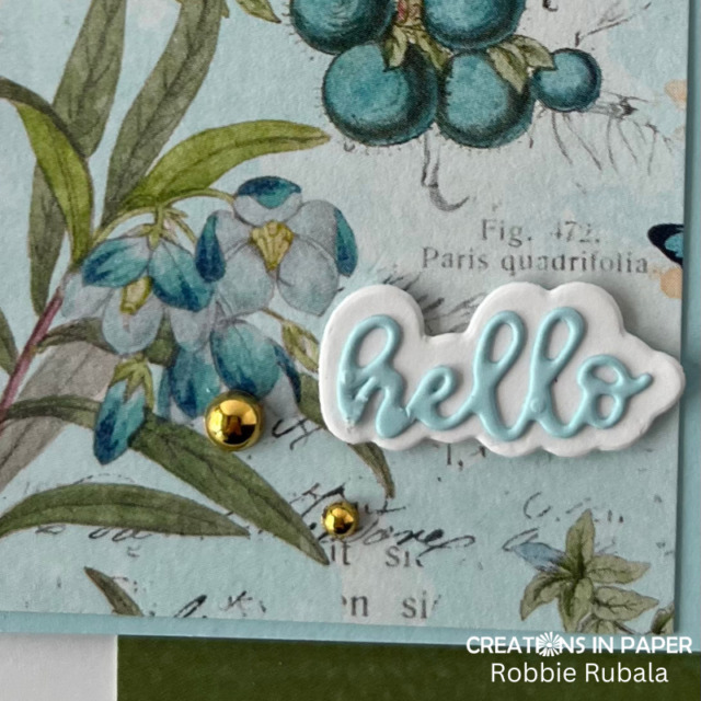 Across the Waves - Kaleidoscope pattern paper card