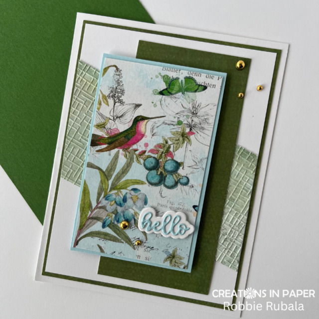 Across the Waves - Kaleidoscope pattern paper card