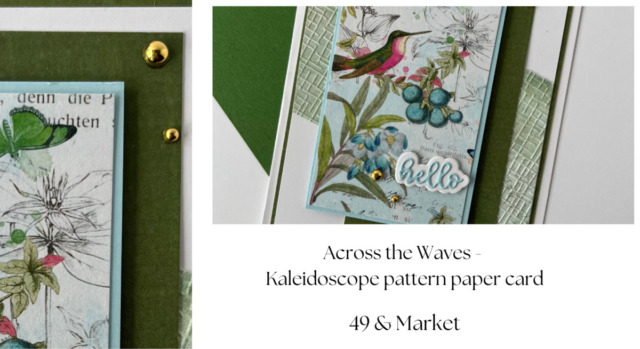 Across the Waves - Kaleidoscope pattern paper card