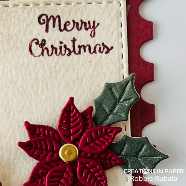 Across the Waves - poinsettia tag