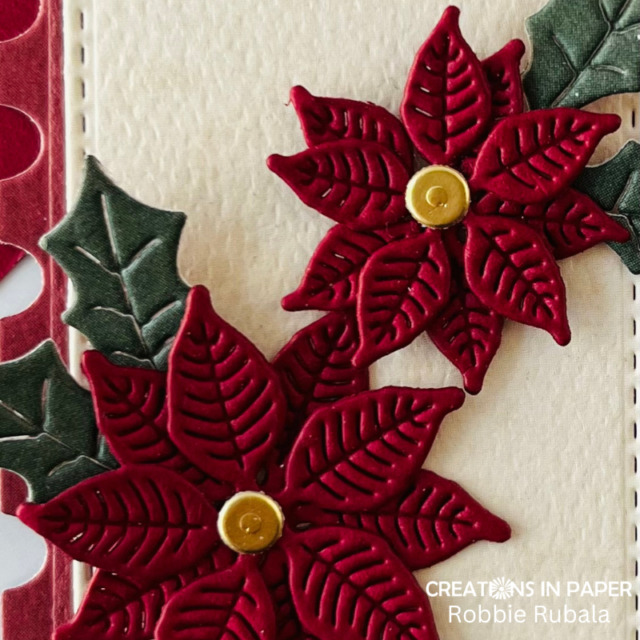 Across the Waves - poinsettia tag