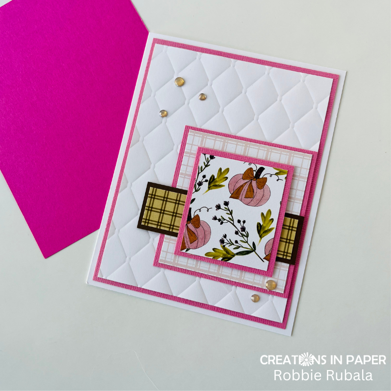 Anything Goes Saturday - pink pumpkins - Creations in Paper