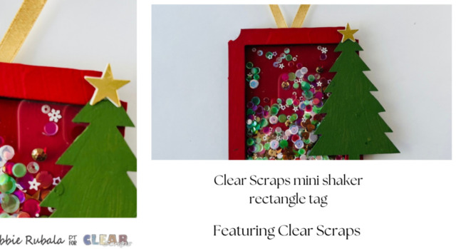 Fun shaker tag for Clear Scraps