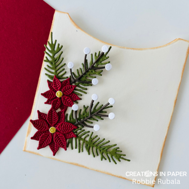 Poinsettia gift card holder