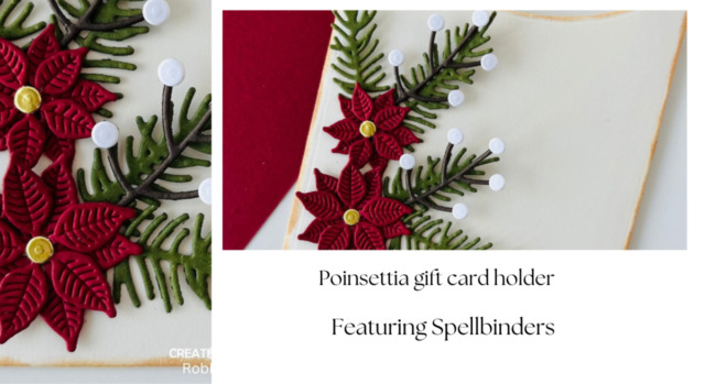 Poinsettia gift card holder