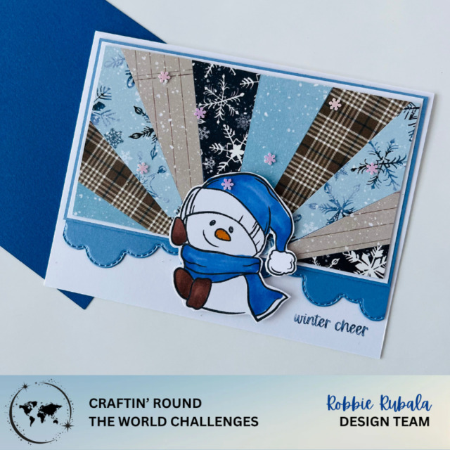 Sunburst idea for sketch challenge at Craftin' Round the World