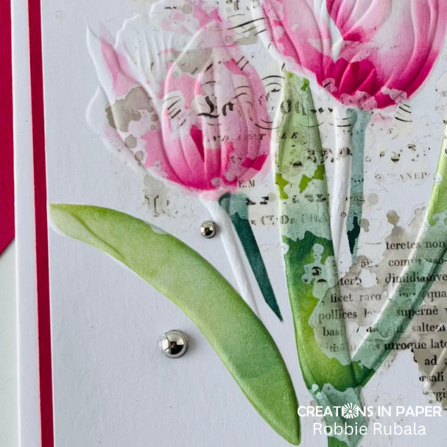 A fun embossing idea combined with rub-ons