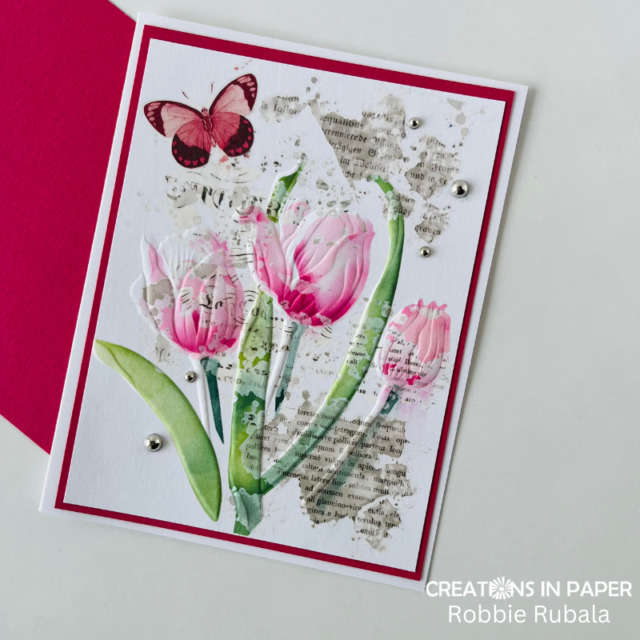 A fun embossing idea combined with rub-ons