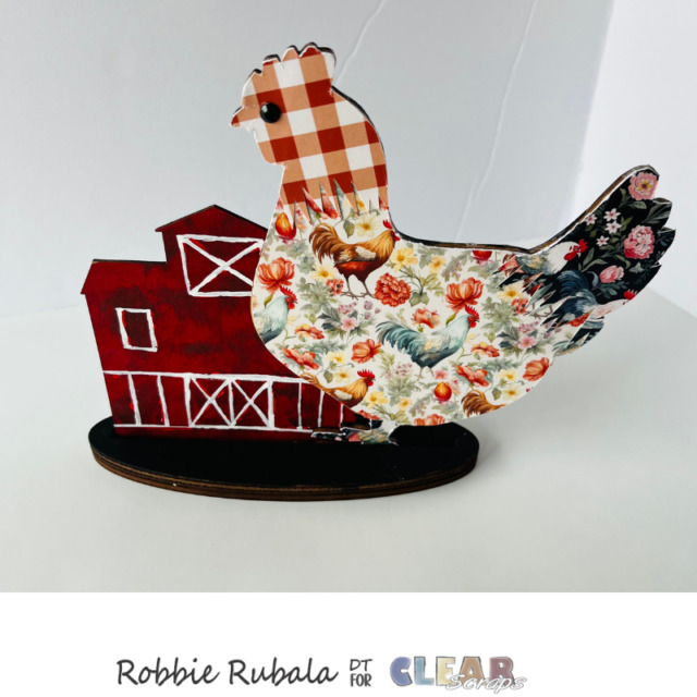 Shiplap chicken from Clear Scraps