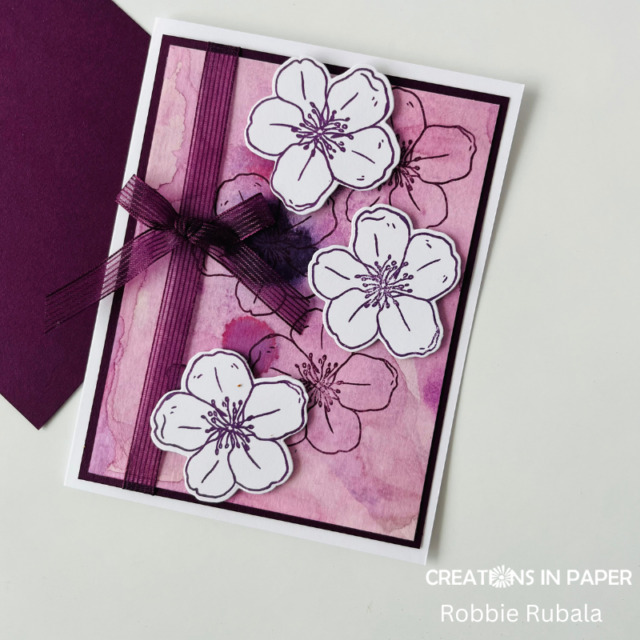 Sunday ideas - purple watercolor card