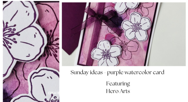 Sunday ideas - purple watercolor card