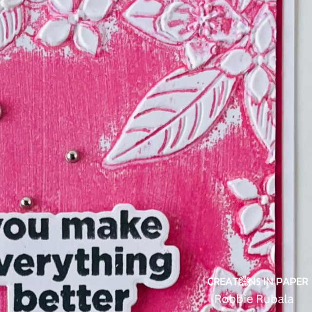 Anything Goes Saturday - inking an embossing folder