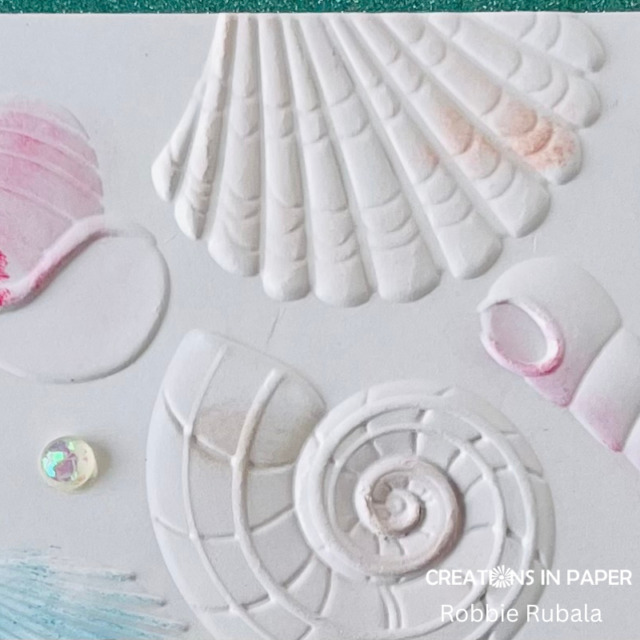 Anything Goes Saturday - seashell embossing folder idea