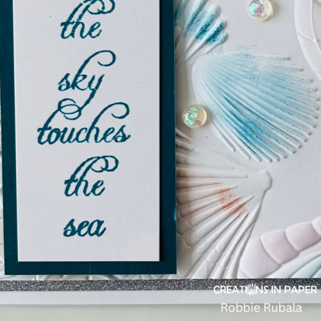 Anything Goes Saturday - seashell embossing folder idea