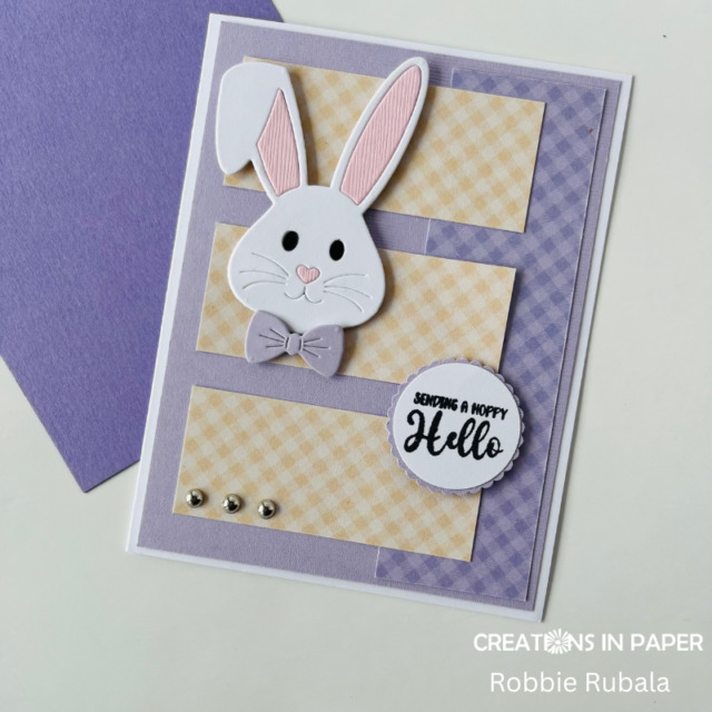 Bunny with bow metal cutting die - Paper Rose