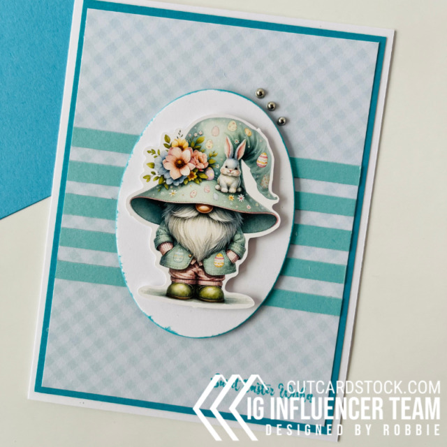 Easter Wishes gnome with CutCardStock 