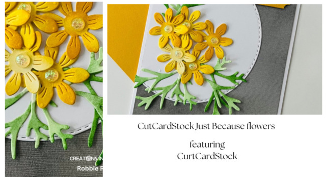 CutCardStock Just Because flowers