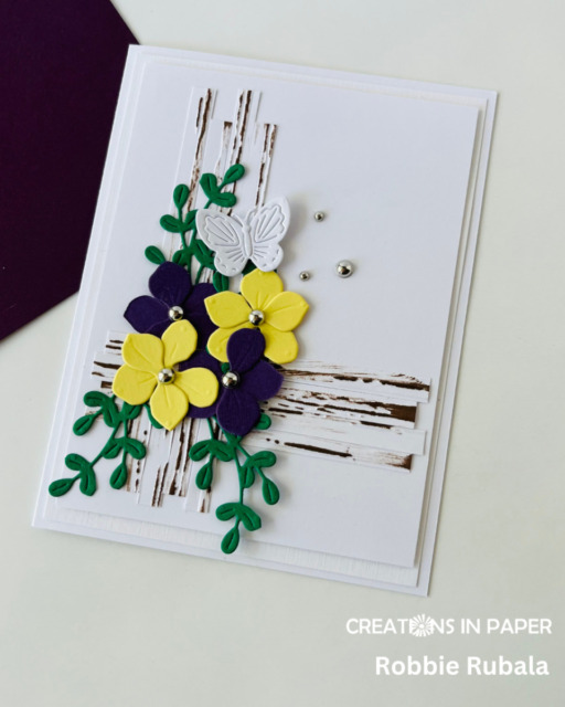 Flowers and rustic strips for CutCardStock