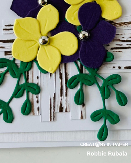 Flowers and rustic strips for CutCardStock