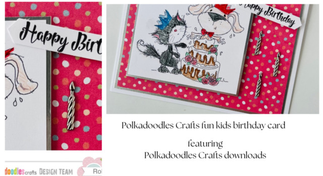 Polkadoodles Crafts fun kids birthday card 