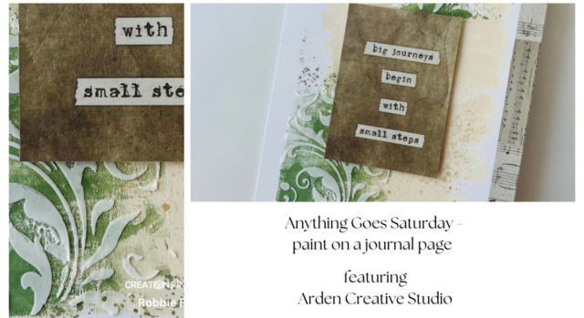 Anything Goes Saturday - paint on a journal page