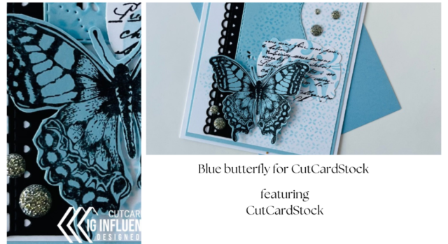 Blue butterfly for CutCardStock