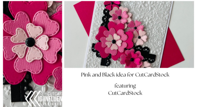 Pink and Black idea for CutCardStock
