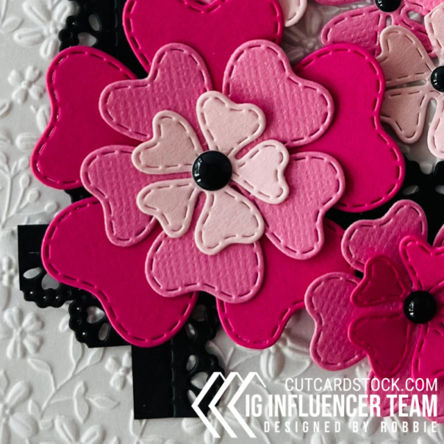 Pink and Black idea for CutCardStock