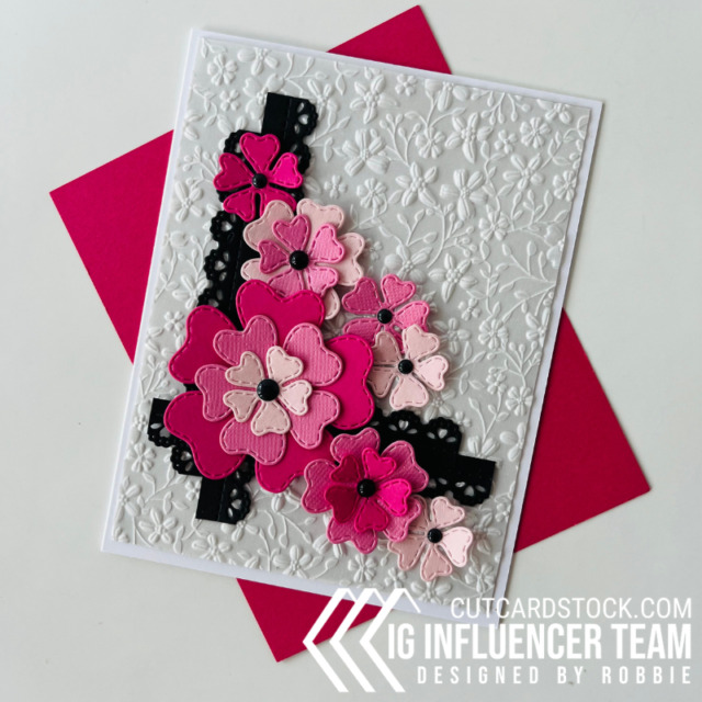 Pink and Black idea for CutCardStock