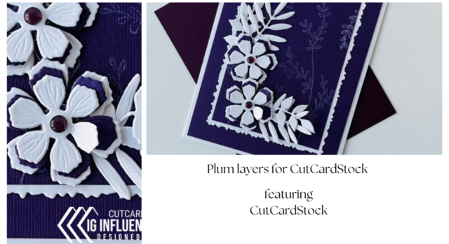 Plum layers for CutCardStock