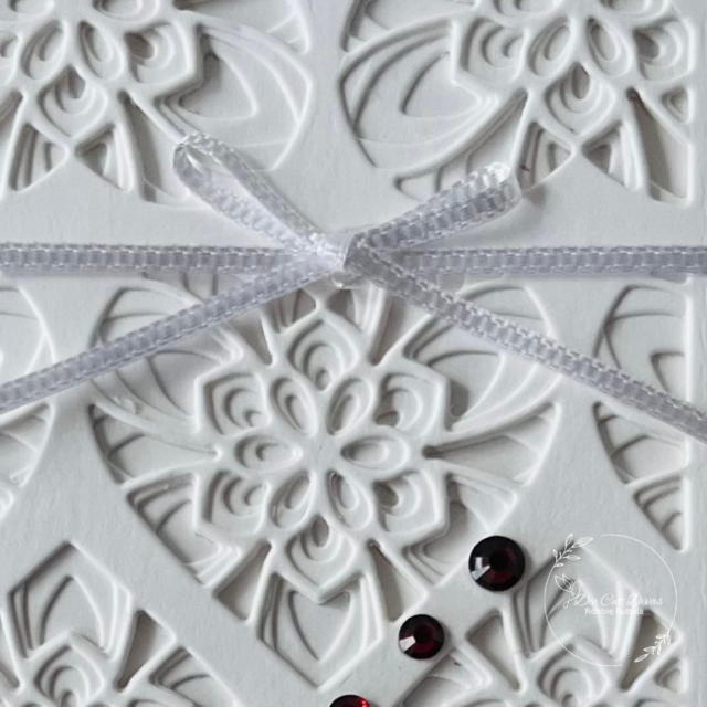 White on White with a color for Die Cut Divas 