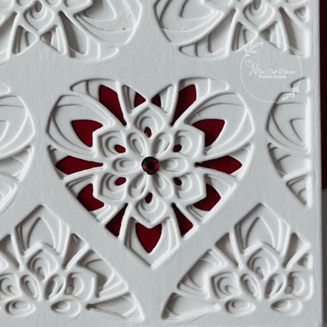 White on White with a color for Die Cut Divas 