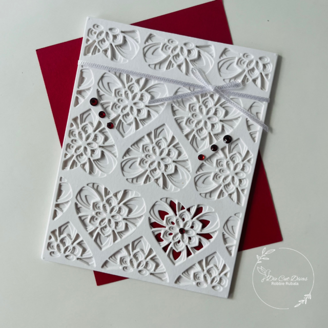 White on White with a color for Die Cut Divas 