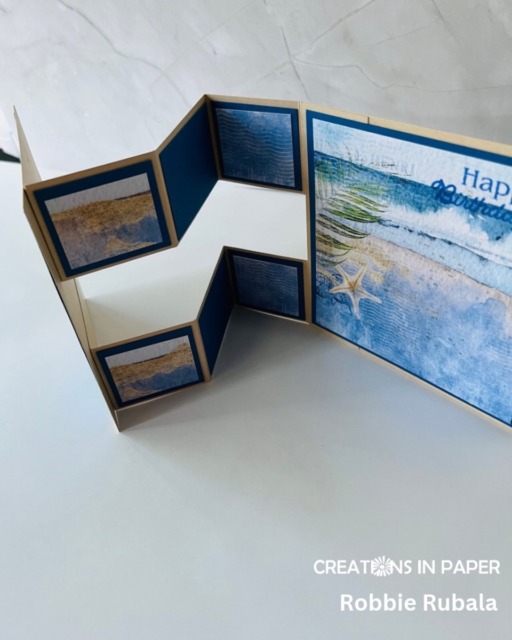 A Little Birthday Paradise: Blue Beach-Themed Birthday Card
