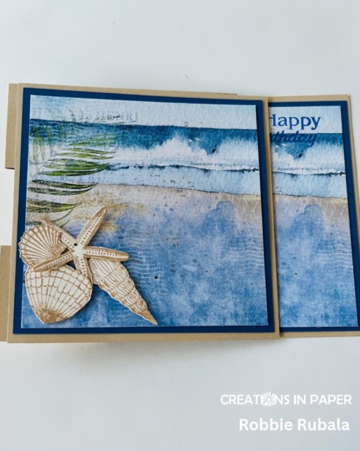 A Little Birthday Paradise: Blue Beach-Themed Birthday Card