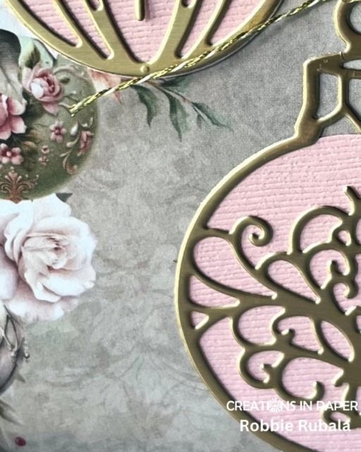 Elegant Christmas Sparkle: Pretty Paper and Golden Ornament Die Cuts