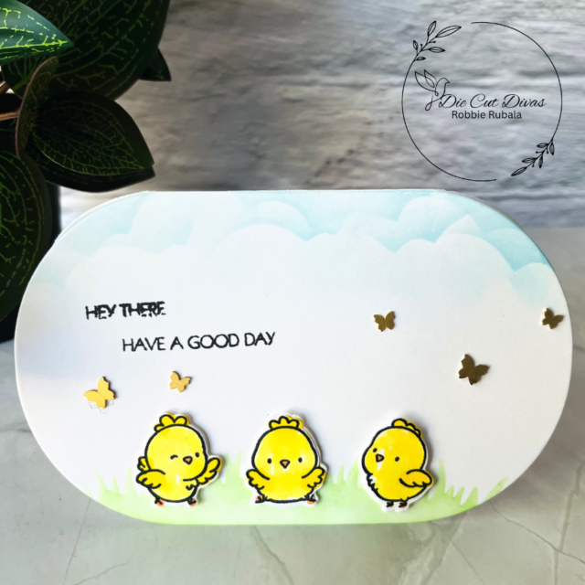 Oval card idea for Die Cut Divas