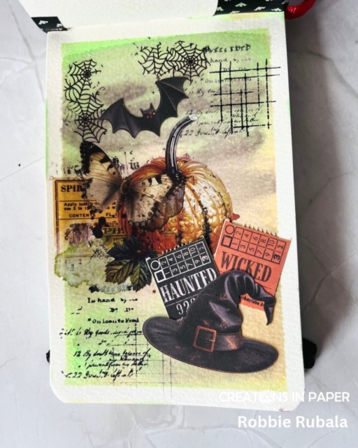 Spooky & Creative: A Mixed Media Halloween journal idea full of frightful fun! 🎃👻