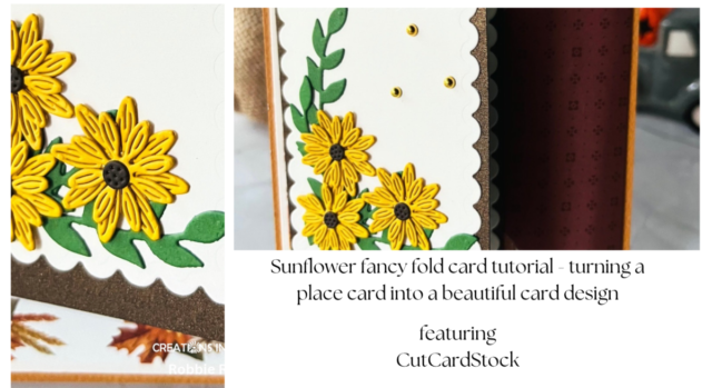 Sunflower Fancy Fold Card Tutorial 🌻 | Turning a Place Card into a Beautiful Card Design!