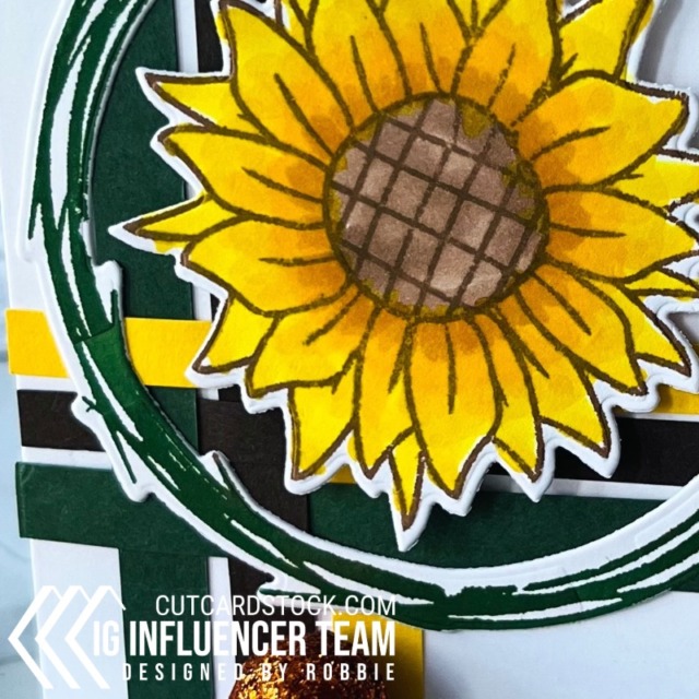 Sunshine & Strips: A Sunflower Card with a Woven Paper Accent