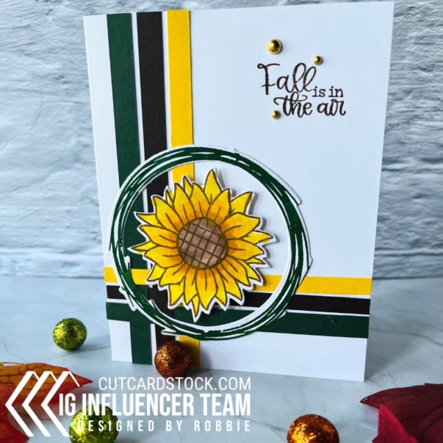 Sunshine & Strips: A Sunflower Card with a Woven Paper Accent